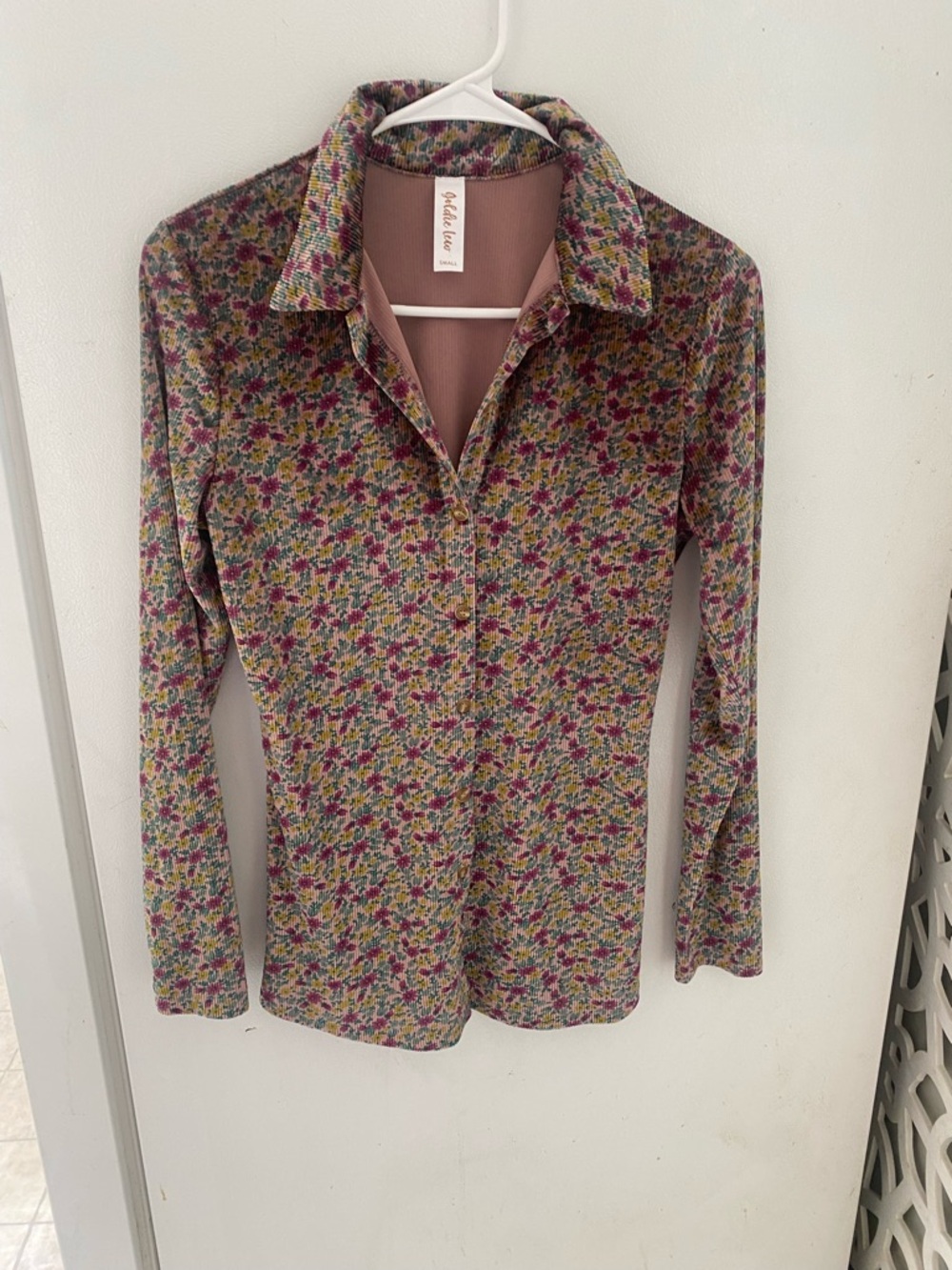 Goldie Pink Mauve Floral Long Sleeve Shirt